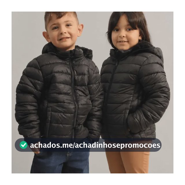 Jaqueta Menino Bobojaco Infantil Nylon Impermeável Forrada Preto Menino 16