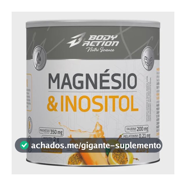 Mineral/vitamina Bodyaction Nutri Science Magnésio E Inositol Taurina Melatonina 210g Em Pó Sabor Maracujá X 210g