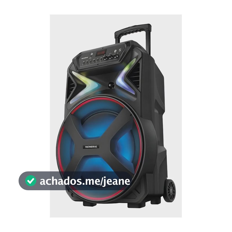 Caixa De Som Amplificada Mondial Connect Lights Plus Cm-700 Preto 127/220v