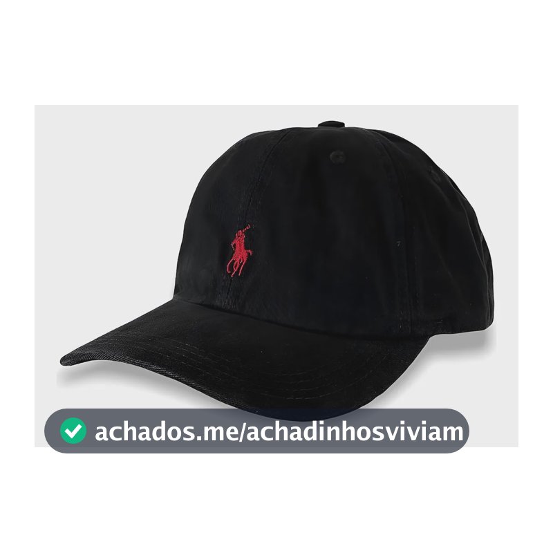 Boné Classic Ralph Lauren Masculino Preto Preto Único