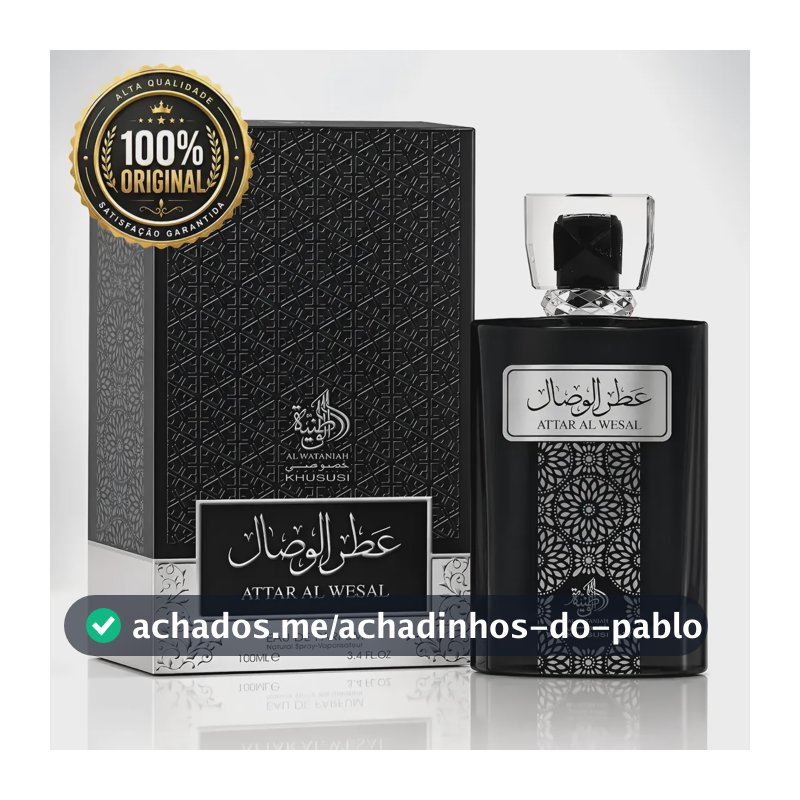 Perfume Masculino Attar Árabe Al Wesal Wataniah 100ml