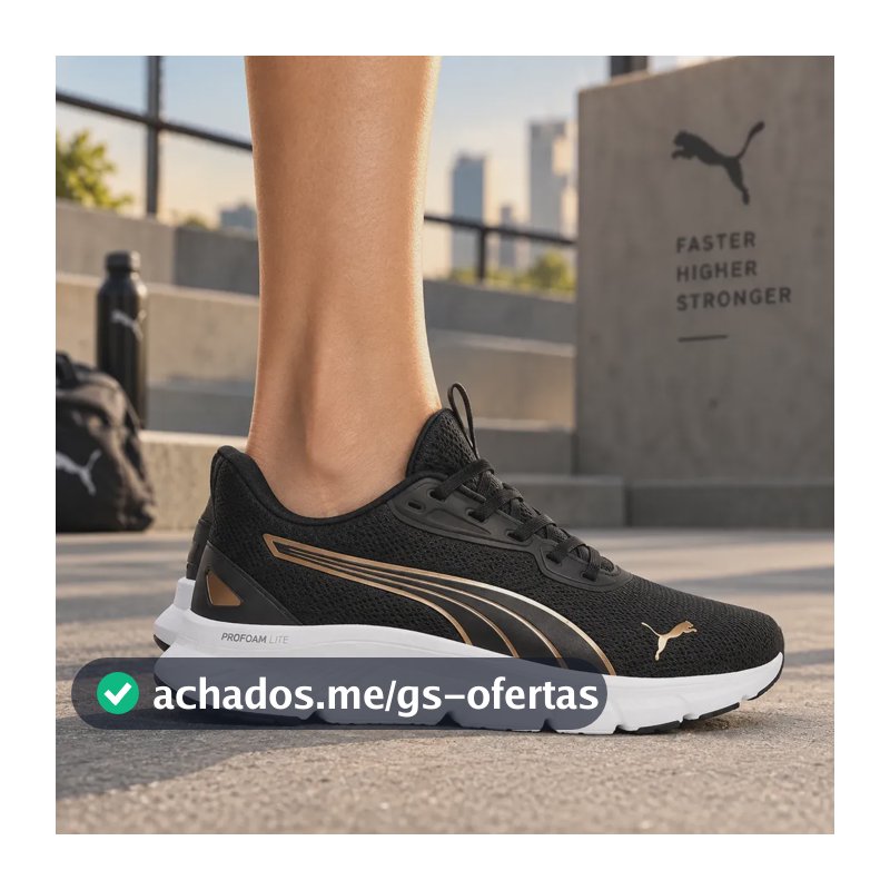 Tenis Feminino Puma Flexfocus Lite Modern Preto/laranja 36 Br