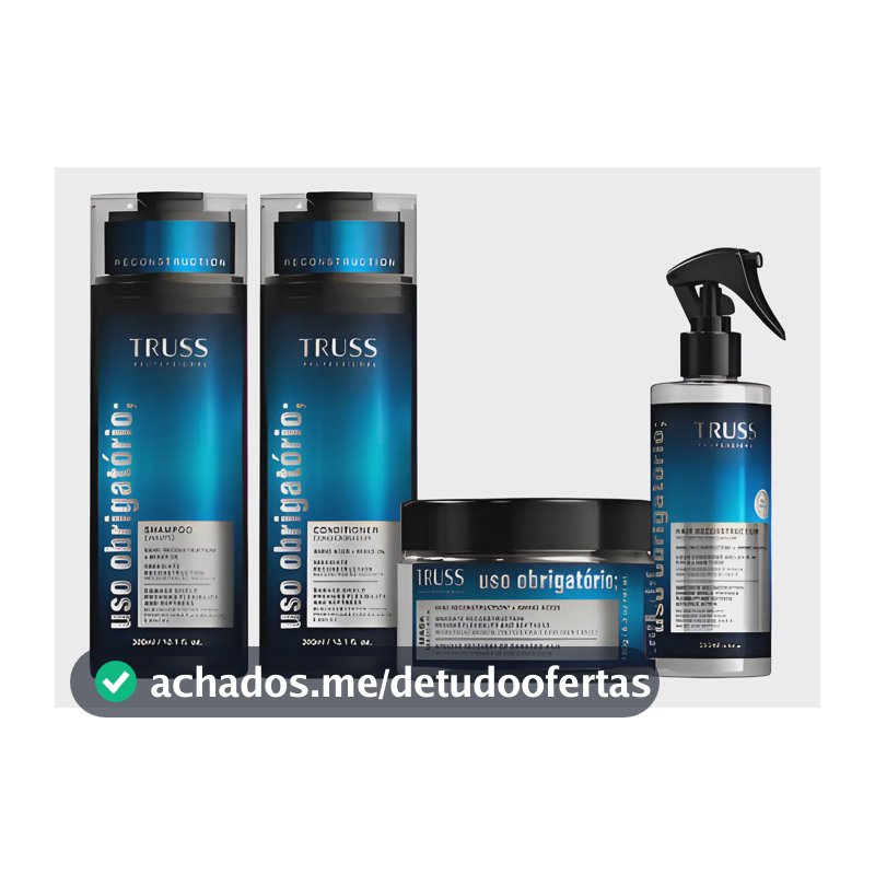 Kit Truss Uso Obrigatório Shampoo Condicionador Máscara Spray Reconstrutor