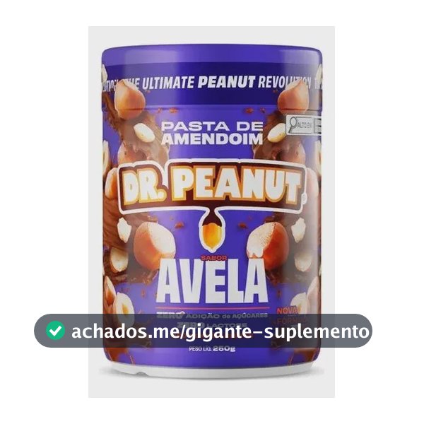 Pasta De Amendoim Dr. Peanut Com Whey Sabor Avelã 250g