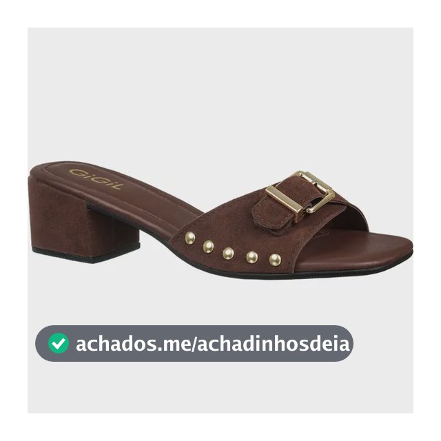 Tamanco Feminino Mule Fivela Tachas Salto Bloco Baixo Retrô