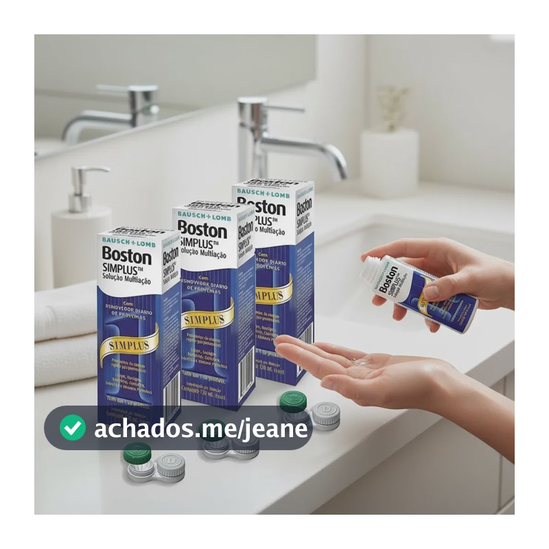 Solução Para Lentes Rígidas  Boston Simplus 120ml 03 Caixas