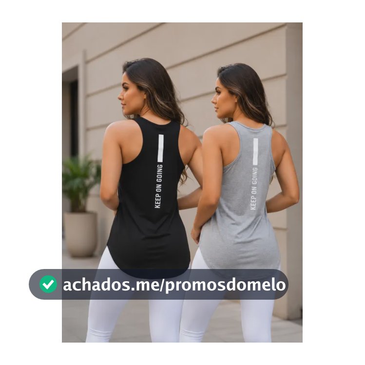 Kit 2 Camisetas Feminina Fitness Academia Keep On