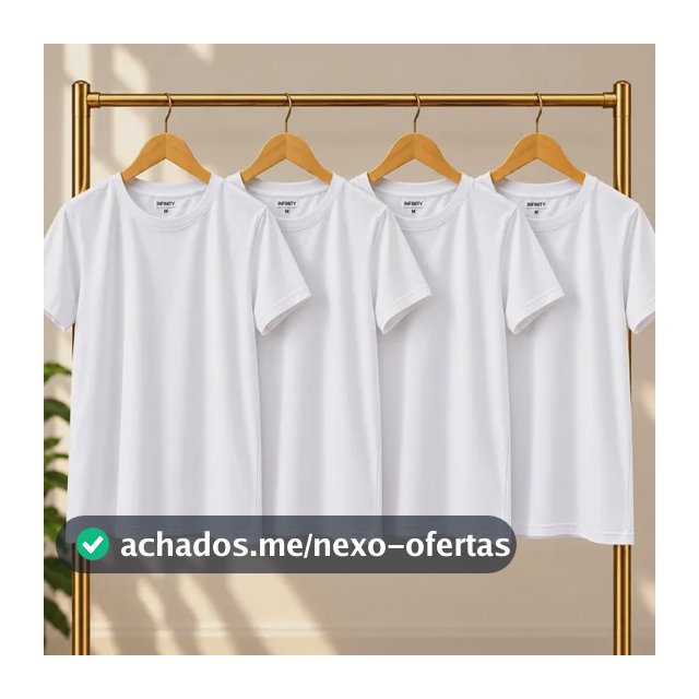 Kit 4 Camisetas Básicas Lisas 4 Pretas/lisa Liso P Lisa