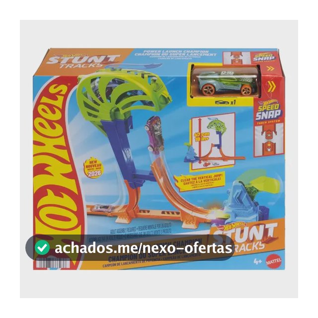 Pista Stunt Tracks Power Launch Em Escala 1:64 Hot Wheels