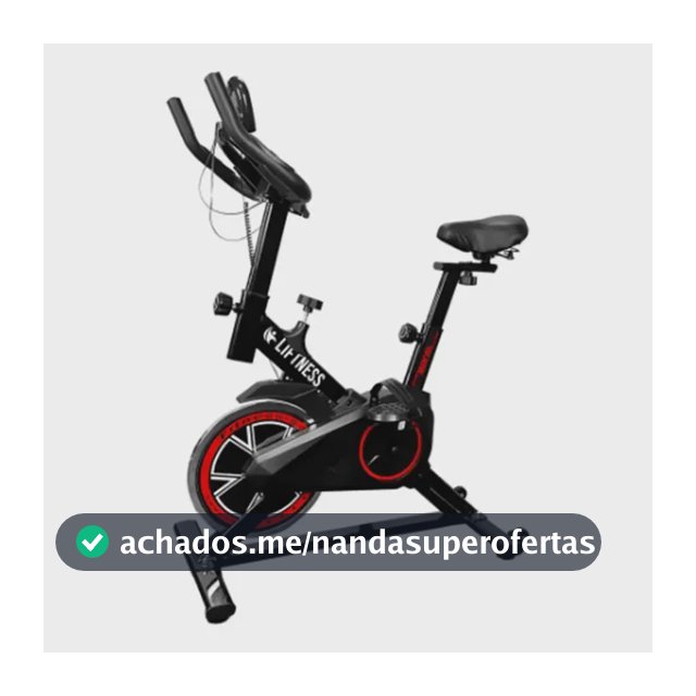 Bicicleta de Academia Spinning cor preto e vermelho