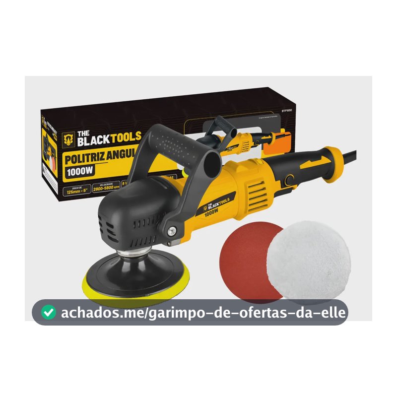 Politriz Angular Automotiva 5 Pol. 1000w Profissional 110v Amarelo 127v