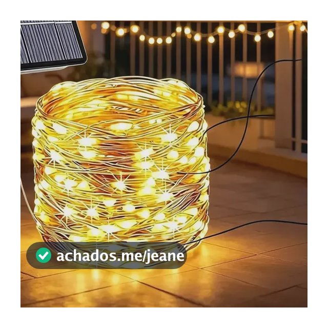 Pisca Pisca Led Solar Colorido 12m Decoração Externa