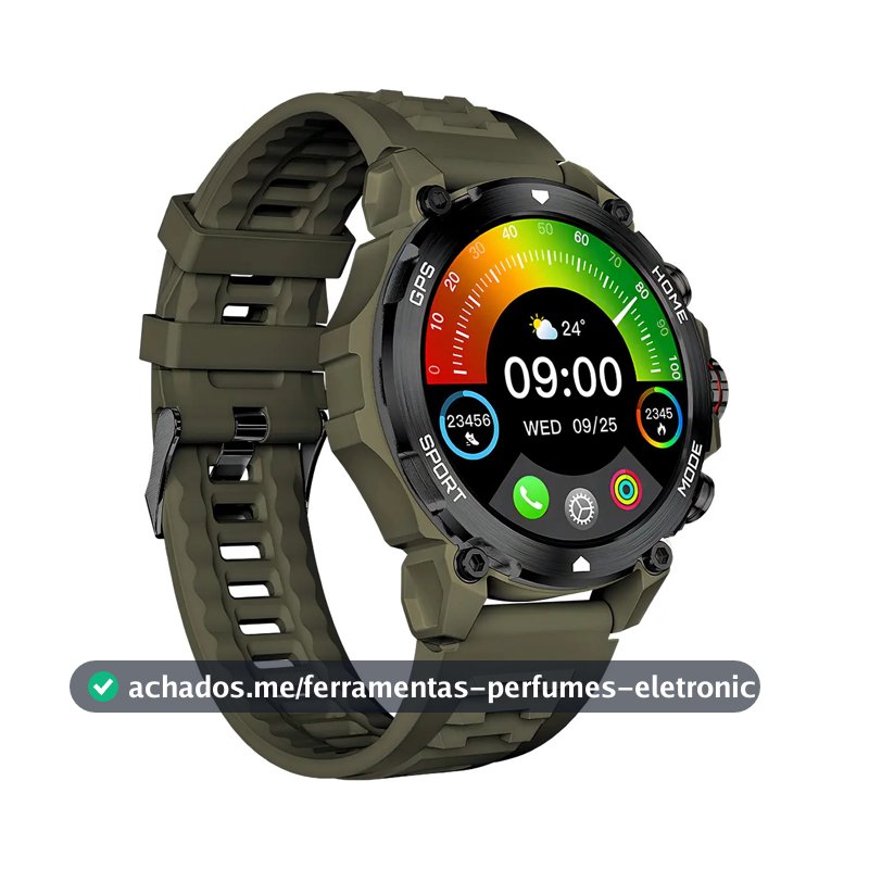 Relogio Smartwatch Basike W88 Pro Max Esportivo 47mm Tela Amoled Gps Integrado Autonomo Nfc Controle De Acesso Chamadas Bluetooth Saude