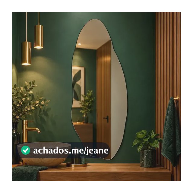 Espelho Orgânico Decorativo Grande 90x40cm Vênus Vidro Lapidado Sem Moldura Corpo Inteiro Parede Quarto Sala de Estar Jantar Hall Banheiro Lavabo Luxo Estilo Moderno Pinterest