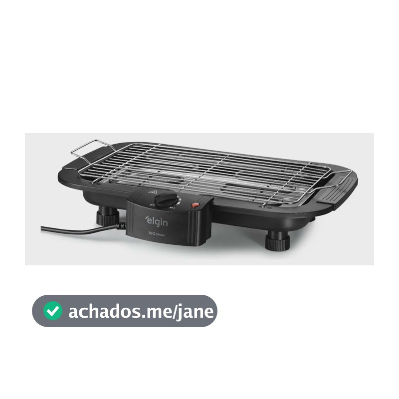 Churrasqueira Elétrica Elgin Bbq Show 2000w Chu20 Preto 220v
