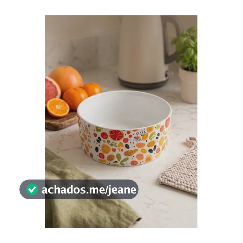 Tigela De Porcelana Sopa Sobremesa 570ml Mesa Posta Cozinha Colorida