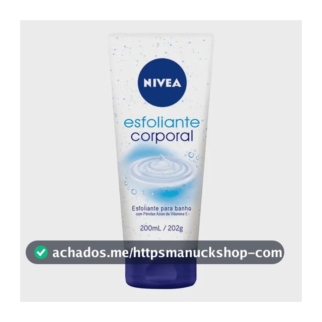 NIVEA Esfoliante Corporal para Banho 200ml, Esfoliação Suave, Remove Impurezas, Renovação Celular, Pele Uniforme e Macia