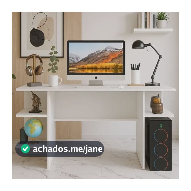 Escrivaninha Para Gamer Ideal P/jogos, Computador E Quarto Branco