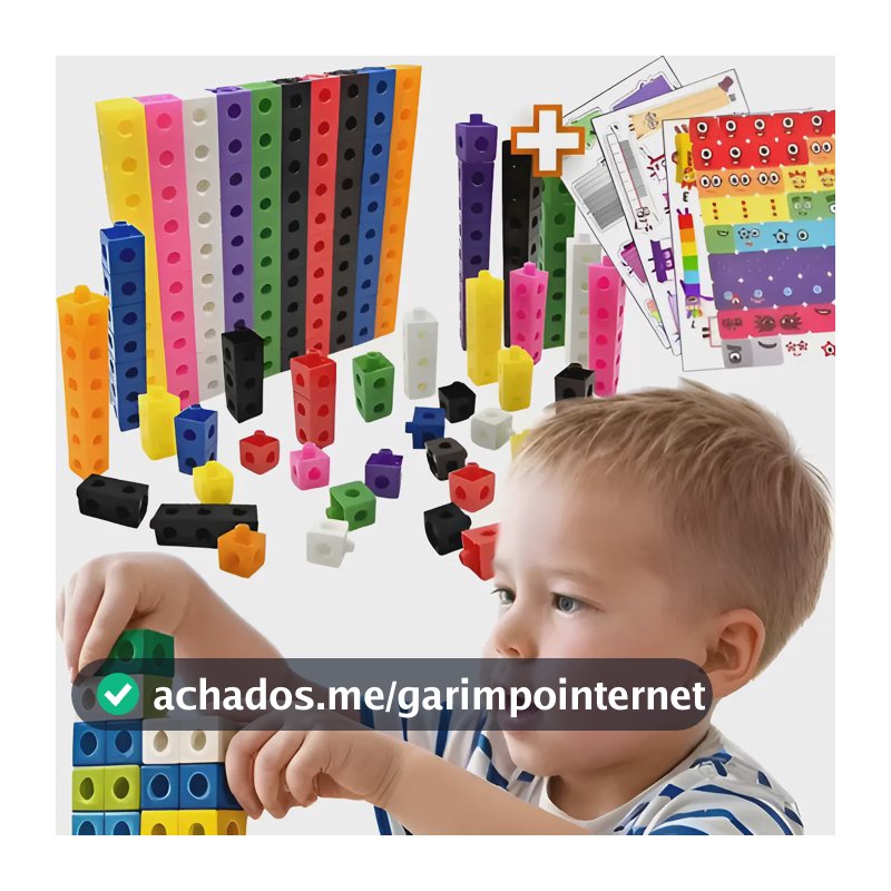 Numberblocks Brinquedo Educativo Cubos Matemáticos Didáticos 100 Numberblocks