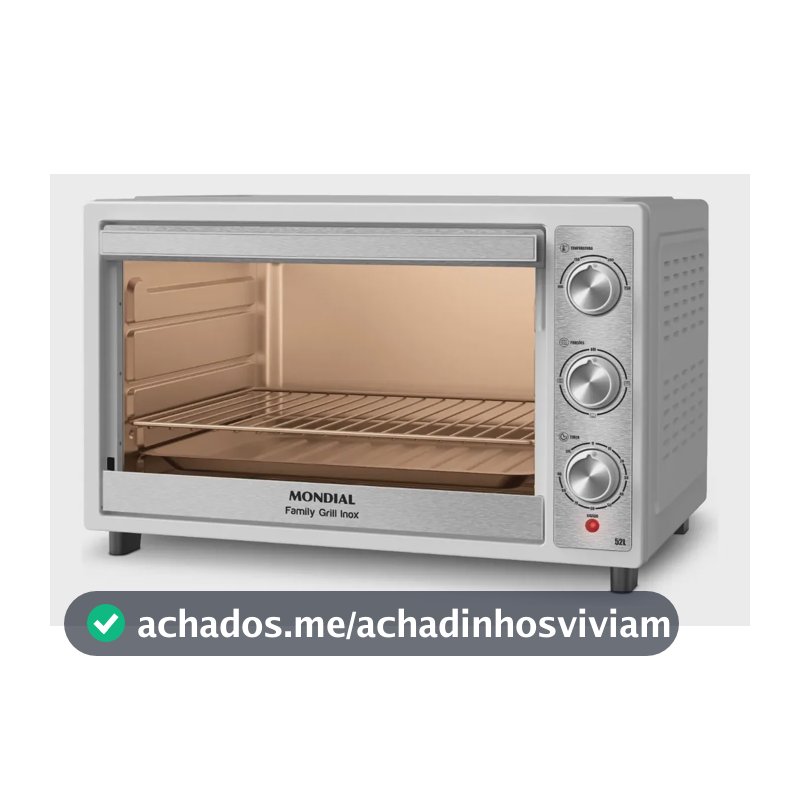Forno Elétrico 52l Family Grill Inox Mondial 1800w Frn-52-wi Branco/inox