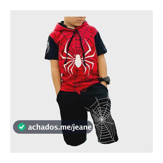 Conjunto Infantil Homem Aranha Camiseta Menino Sonic Verão