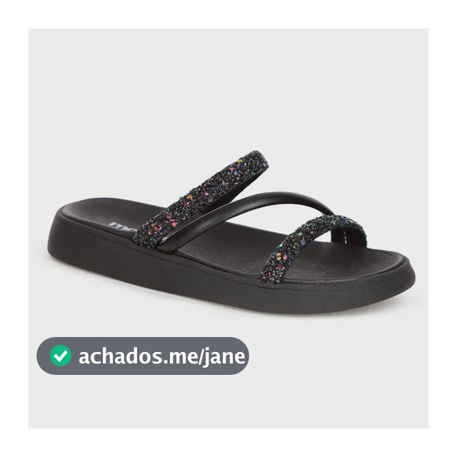 Sandalia Papete Moleca Feminina Tiras Strass Macia Original