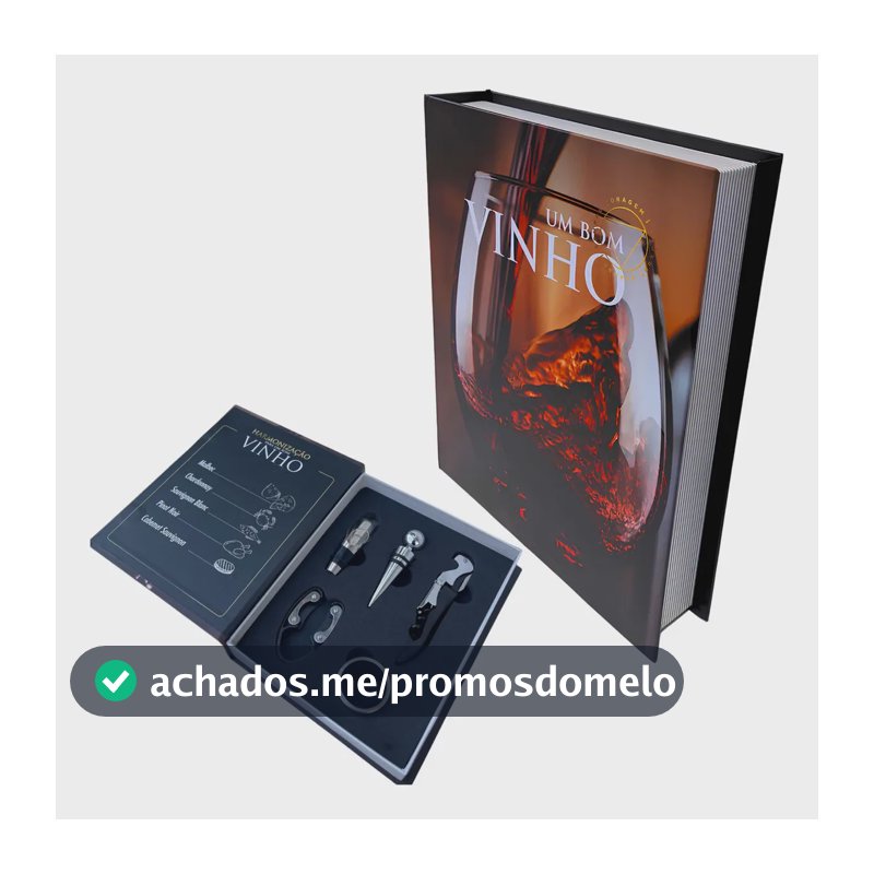 Kit Vinho 5 Peças Uny Gift Abridor Saca Rolhas Dosador Aço Inox