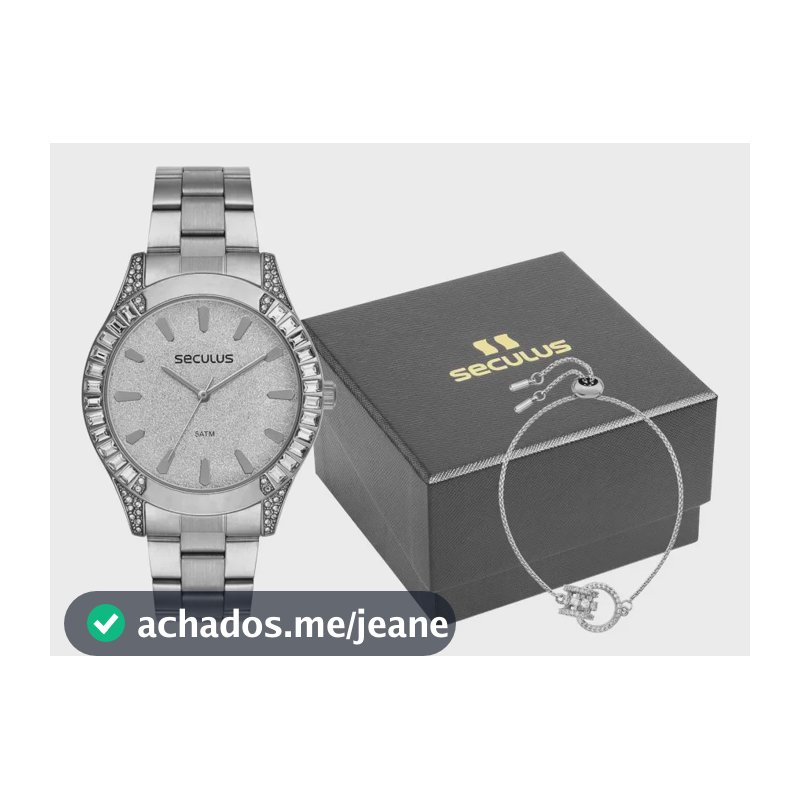 Relógio De Pulso Seculus Feminino Prateado 77305l0svns2k1 Prateado
