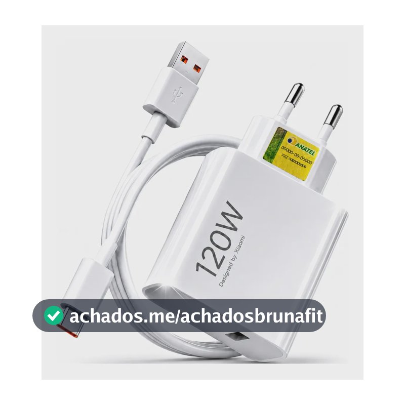 Carregador Turbo 120w Usb-c Para Xiaomi Redmi Poco X7 Branco Branco