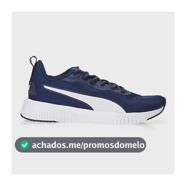 Tênis Esportivo Masculino Flyer Flex Bdp Puma Peacoat-puma White Liso 39 Br