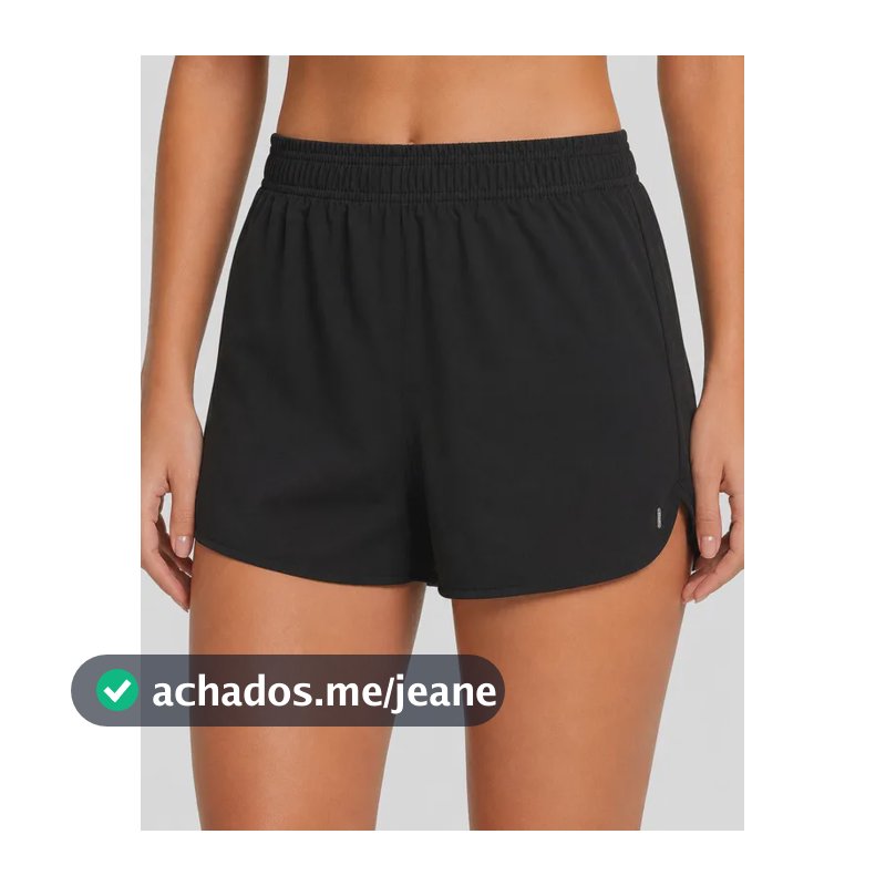 Shorts Feminino Saída Praia Piscina Secagem Rápida She Preto P