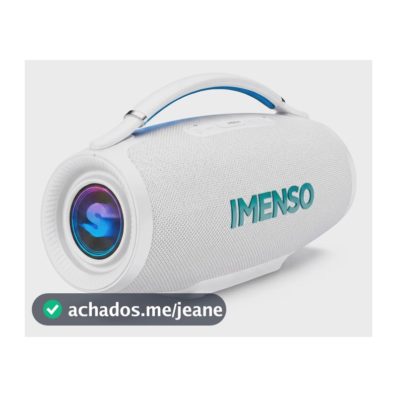 Caixa De Som Bluetooth Portátil Wassay Com Alça E Iluminação Branco