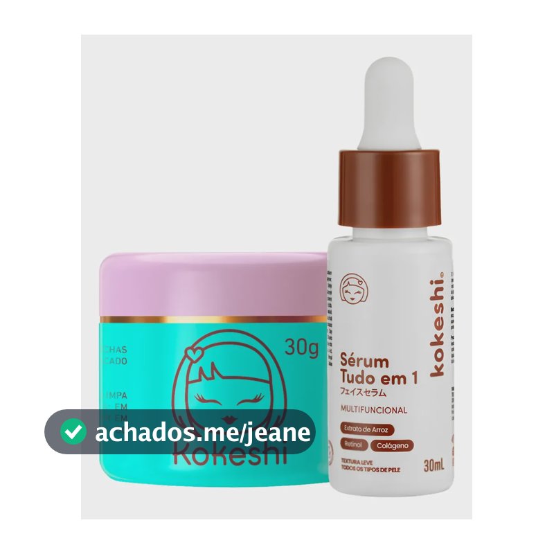 Kit Creme Facial Pele De Porcelana Sérum Tudo Em 1 Kokeshi