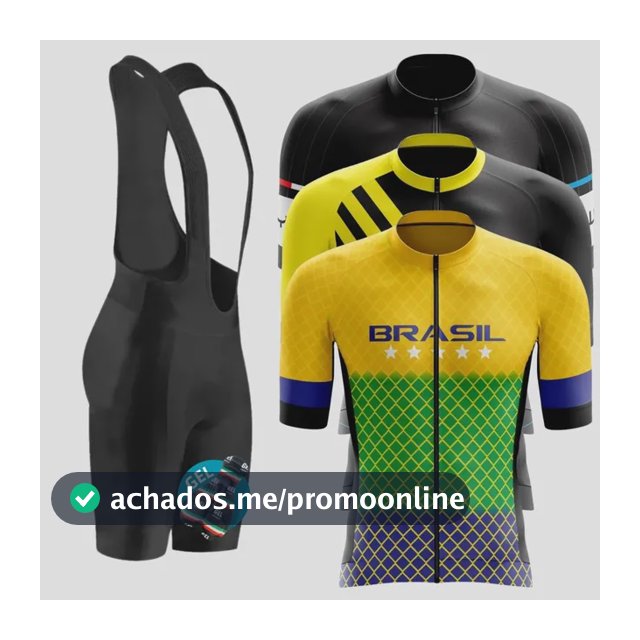Conjunto De Ciclismo Premium Bretelle E Camisa Ziper Total