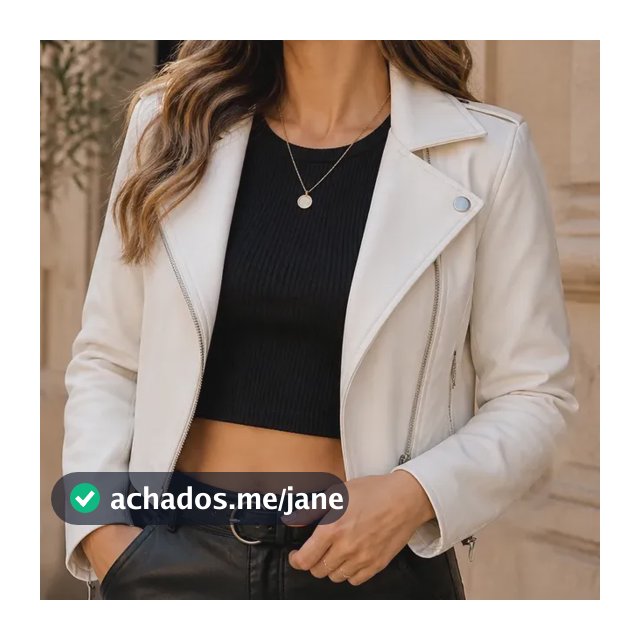 Jaqueta Cropped Feminina Couro Premium Estilosa Fashion Luxo