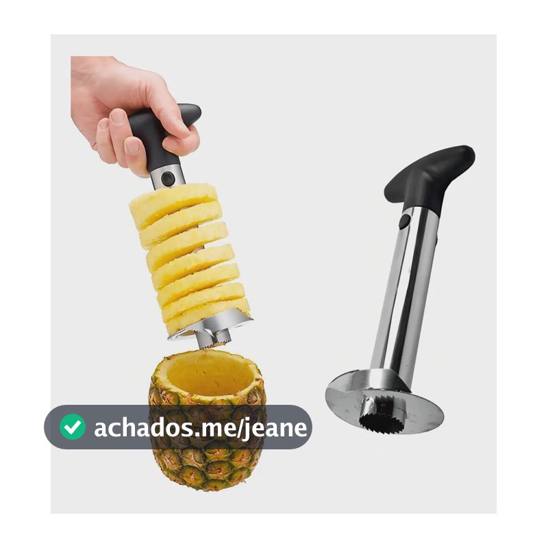 Descascador Fatiador De Abacaxi Em Aço Inox Espiral Pratico