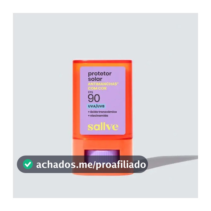 Protetor Solar Antimanchas Com Cor 2 Em Bastão 90fps Sallve