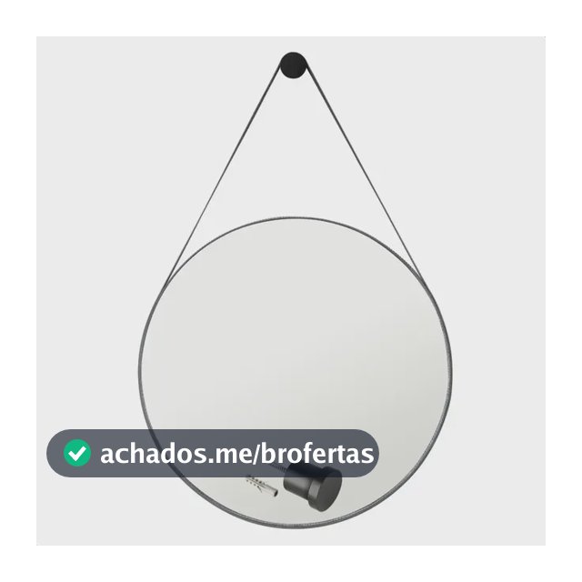 Espelho Para Banheiro Decorativo Redondo 60cm Com Suporte