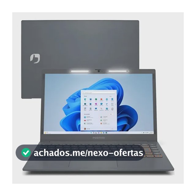 Notebook Positivo Vision C14 Lumina BAR Celeron 8GB RAM 128GB eMMC Windows 11 Tela 14" Polegadas HD Antirreflexo Tecla Link – Cinza