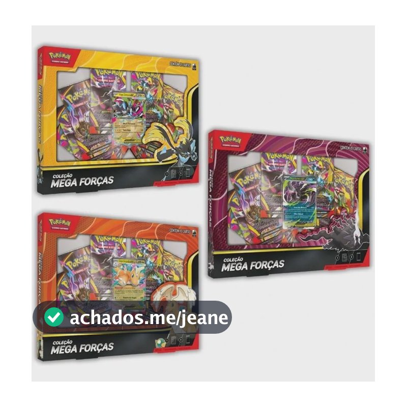 Box Pokémon Coleção Mega Forças Pokémon Com Carta Mega Ex