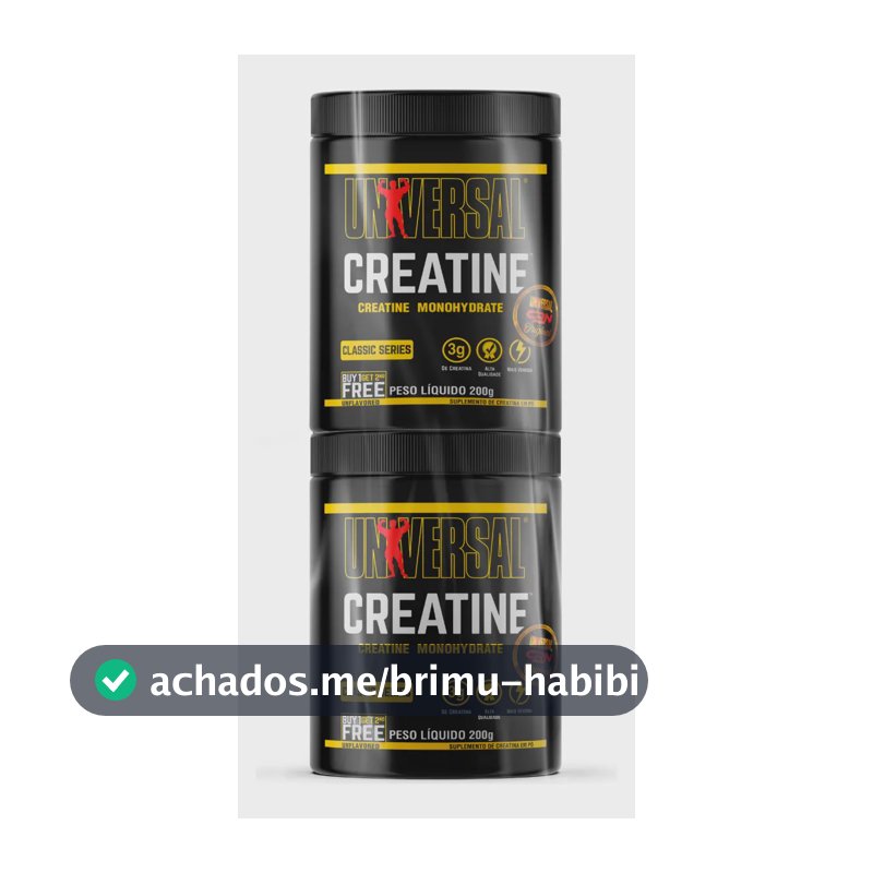 Kit Creatina Monohidratada Universal Nutrition 400g Pura sem Sabor