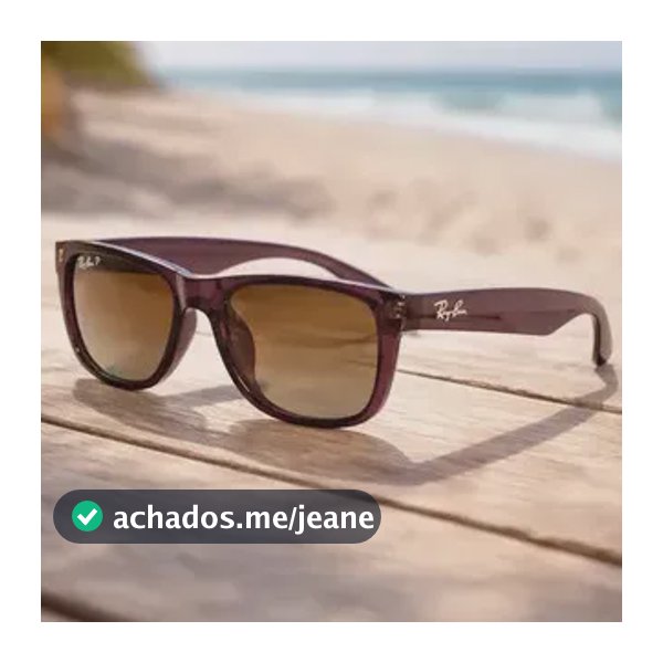 Óculos De Sol Ray-ban Justin Rb4165 Fosco Azul Verde