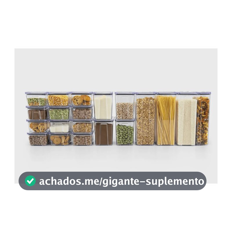 Kit 20 Pote Herméticos Empilháveis Porta Mantimento Rebirth