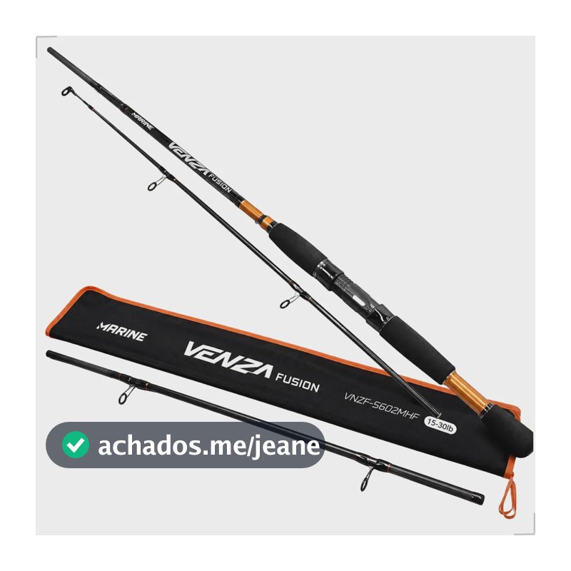 Vara Pesca Marine Sports Venza Fusion Molinete 1,83m 15/30lb Laranja