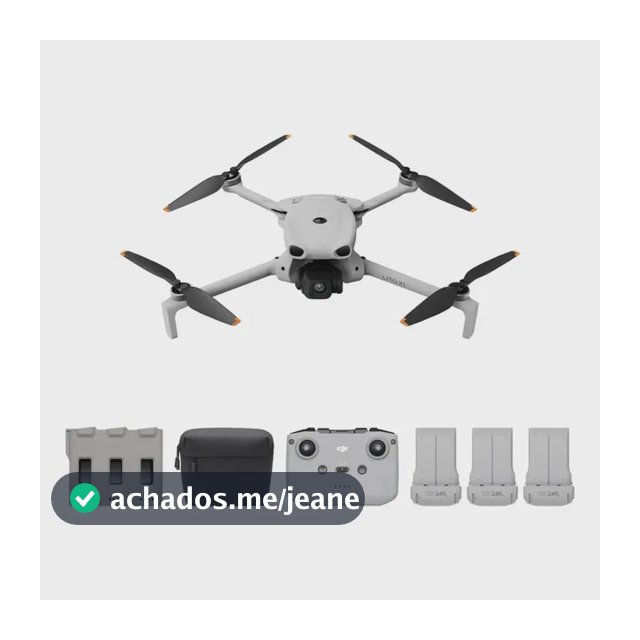 DJI Lito X1 Fly More Combo com DJI RC-N3, Drone com Câmera 4K para Iniciantes, Detecção de Obstáculos, ActiveTrack, Sensor de 1/1,3 Polegadas, Leve para Adultos, Transmissão de Vídeo de 15 km - DJI082
