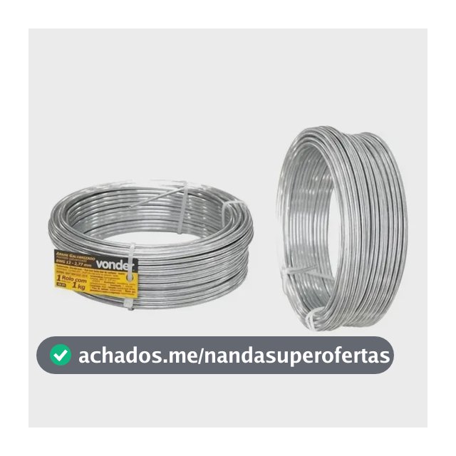 Arame Galvanizado Comercial Bwg 12 277 Mm Vonder