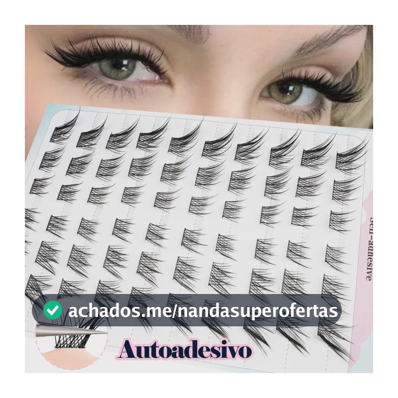 YSDO Cílios autoadesivos, cílios em cachos, sem necessidade de cola, cílios individuais, cílios postiços longos e naturais, extensão de cílios, maquiagem, cílios postiços cilios-tufinho MJ04
