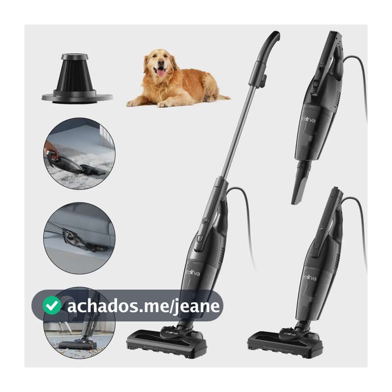 Aspirador Vertical Inova Cases 400W 3 em 1 com Filtro HEPA e LED