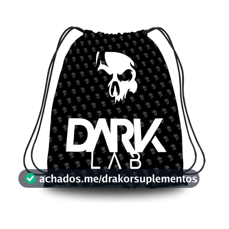 Mochila Saco Dark Esporte Academia Com Alças - Dark Lab Cor Preto Desenho do tecido Caveira