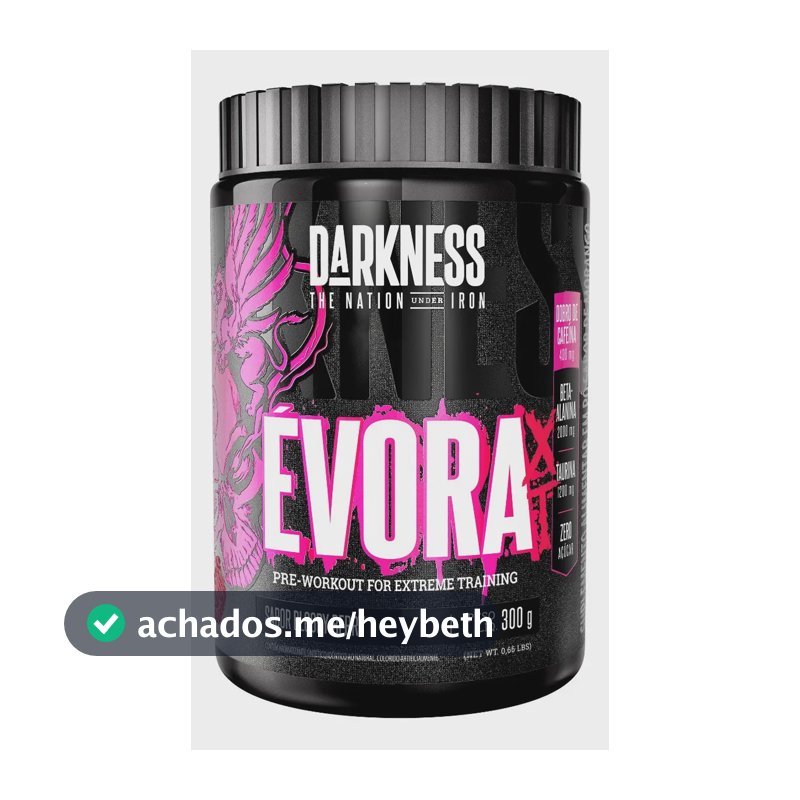 Suplemento em pó Darkness Pré Treino Évora sabor Bloody Berry x 300g